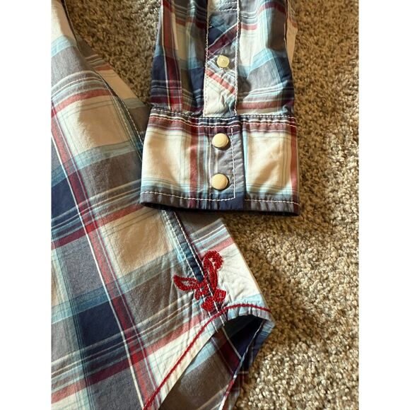 Men's American Eagle Long Sleeve Pearl Snap Shirt Size M - Picture 6 of 6